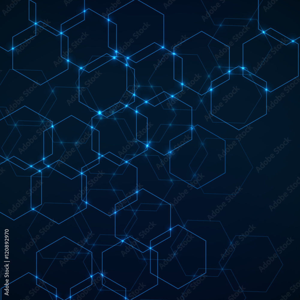 Abstract background of hexagonal cells, vector illustration eps 10