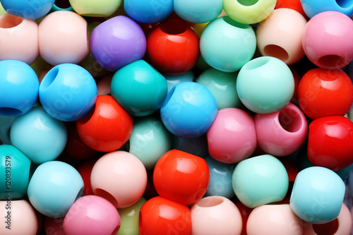 colored beads close-up.