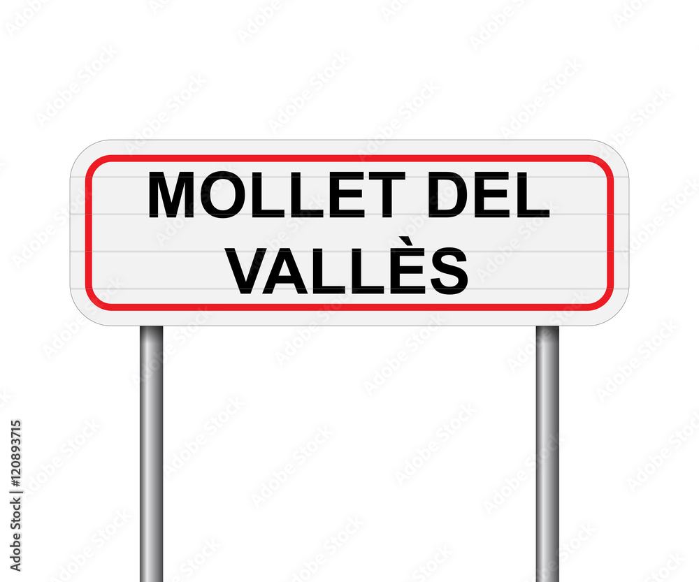 Welcome to Mollet del Valles Spain road sign vector Welcome to Mollet del Valles Spain road sign vector