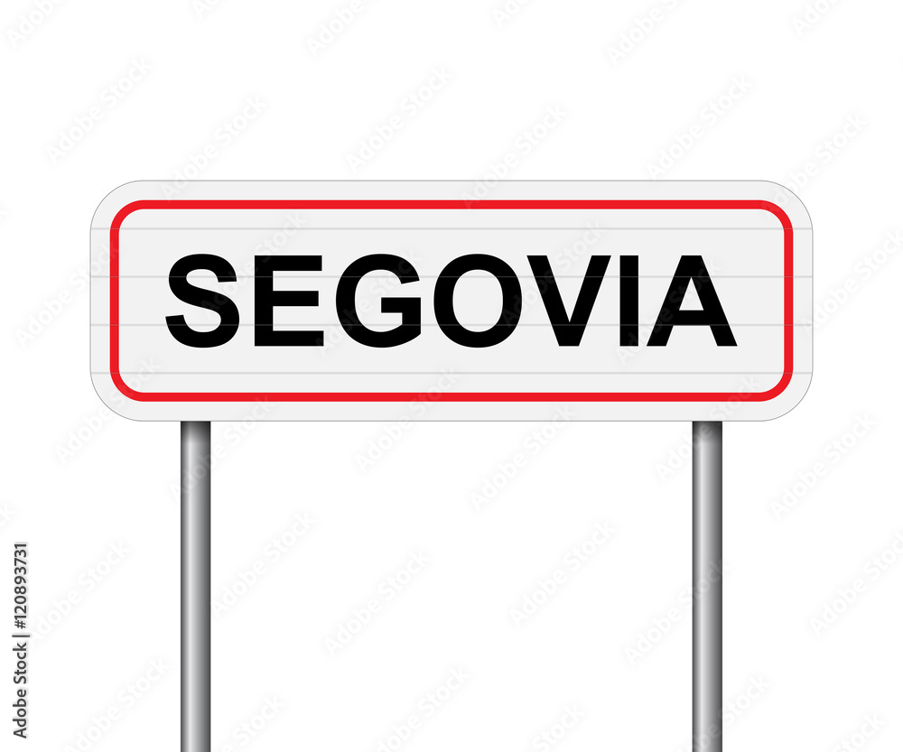Welcome to Segovia Spain road sign vector Welcome to Segovia Spain road sign vector