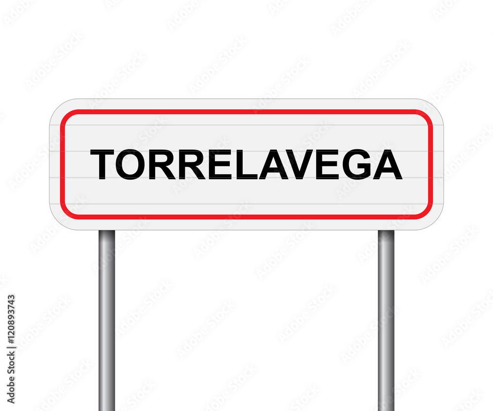 Welcome to Torrelavega Spain road sign vector Welcome to Torrelavega Spain road sign vector