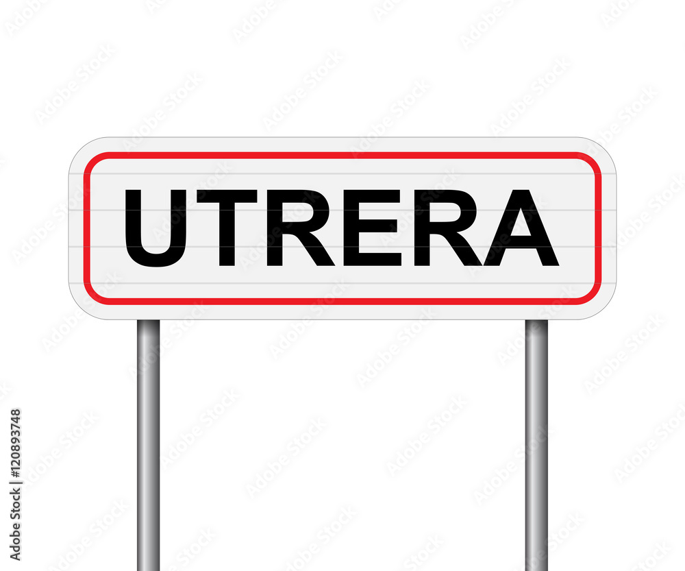 Welcome to Utrera Spain road sign vector Welcome to Utrera Spain road sign vector