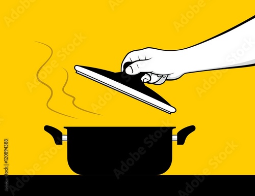 Hand open hot pot