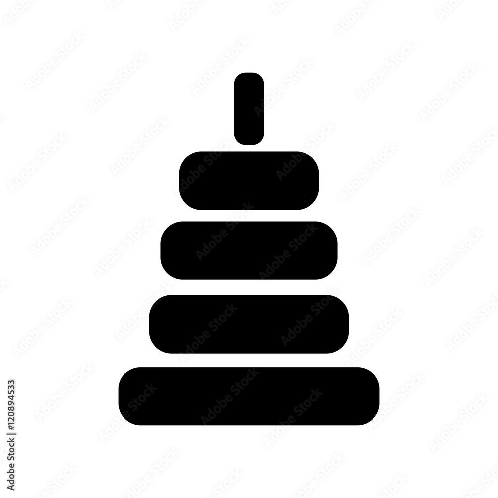 hanoi tower kid toys. entertainment puzzle game. vector illustration hanoi tower kid toys. entertainment puzzle game. vector illustration