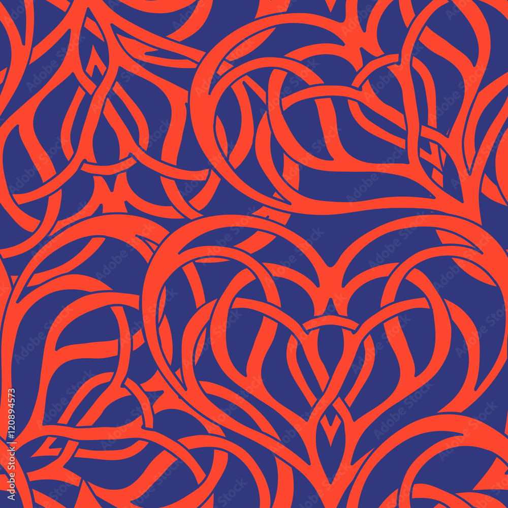 Seamless pattern with Love Hearts Seamless pattern with Love Hearts