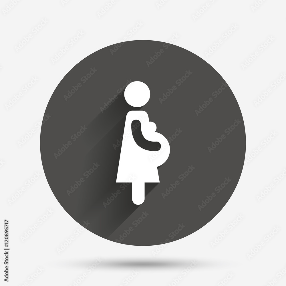 Pregnant sign icon. Pregnancy symbol. Pregnant sign icon. Pregnancy symbol.