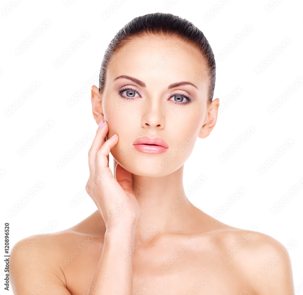 Beautiful face of the young pretty woman with fresh skin Beautiful face of the young pretty woman with fresh skin