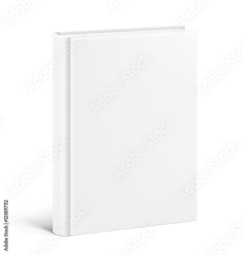 Template of blank cover book on white background. Vector illustration. It can be used for promo, catalogs, brochures, magazines, etc. Ready for your design.