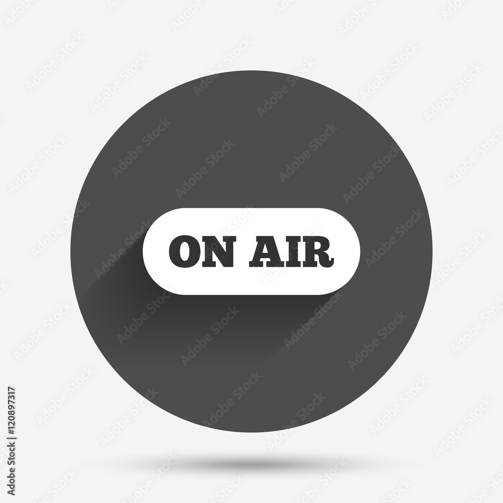 On air sign icon. Live stream symbol. On air sign icon. Live stream symbol.