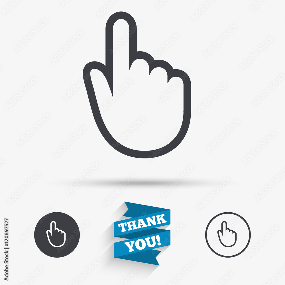 Hand cursor sign icon. Hand pointer symbol. Hand cursor sign icon. Hand pointer symbol.