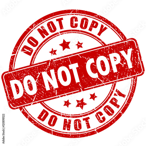 Do not copy rubber stamp