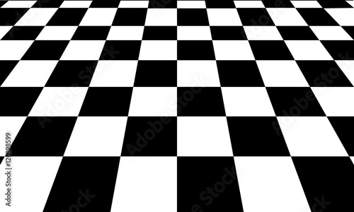 Background of Black and white chess board.