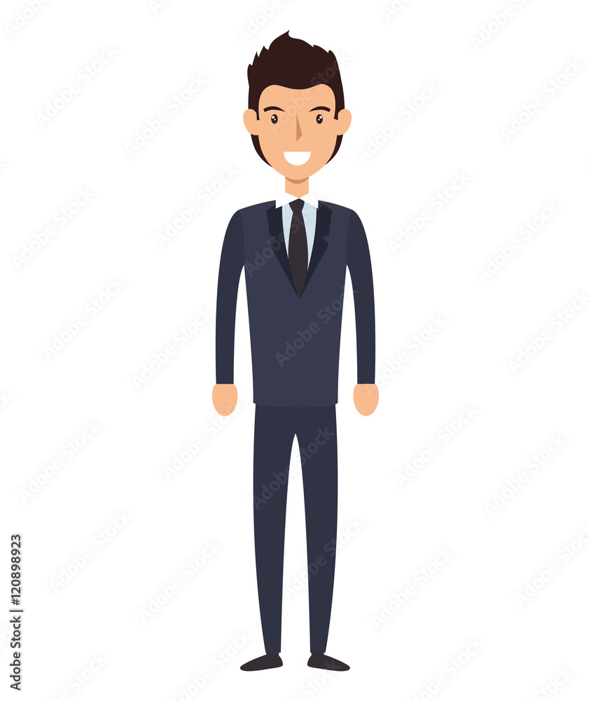 avatar man face smiling cartoon. wearing suit and tie. vector illustration avatar man face smiling cartoon. wearing suit and tie. vector illustration