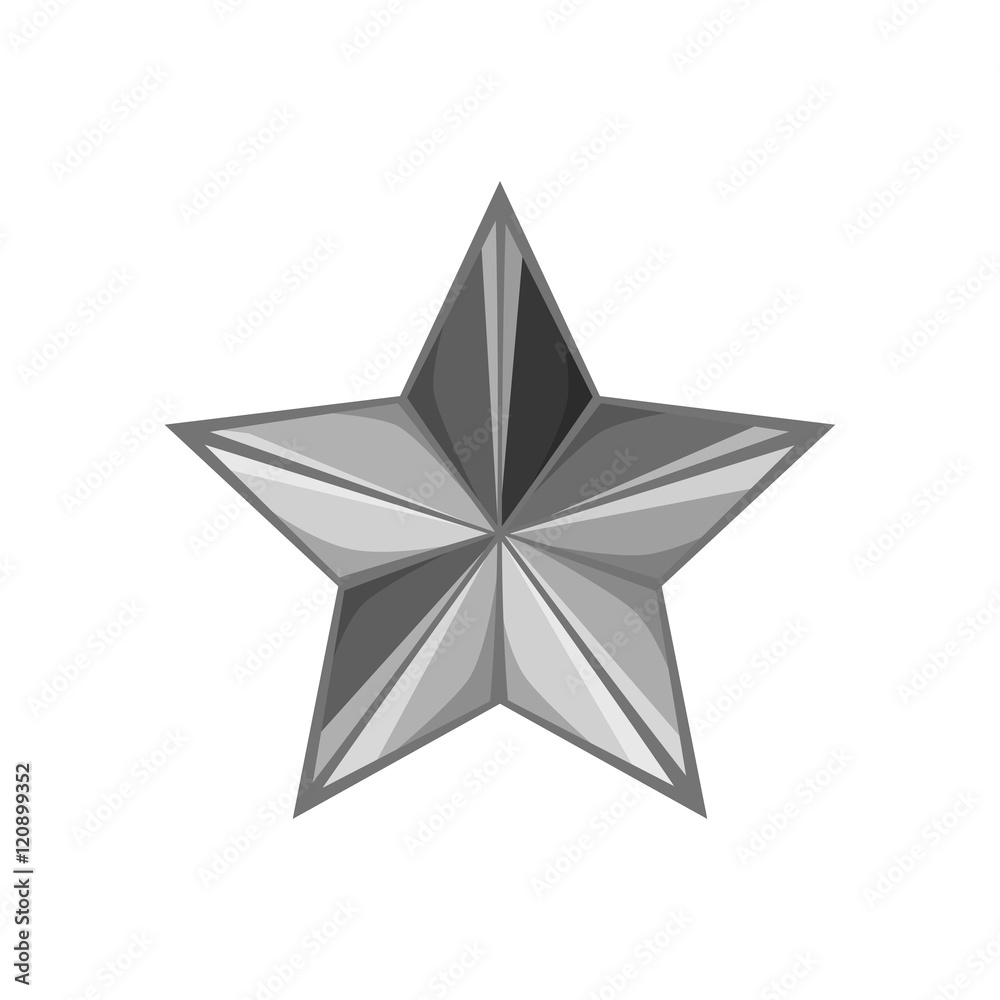Star icon in black monochrome style on a white background vector illustration Star icon in black monochrome style on a white background vector illustration