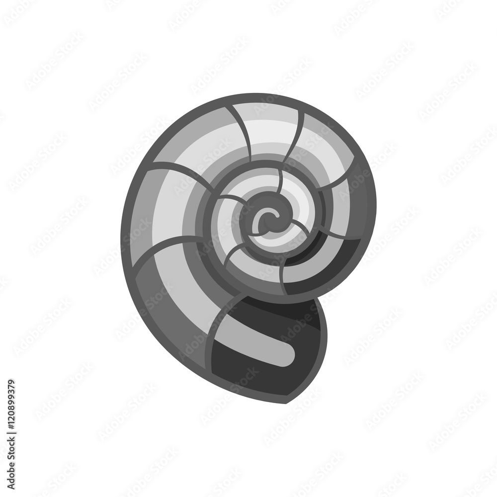 Snail icon in black monochrome style on a white background vector illustration Snail icon in black monochrome style on a white background vector illustration