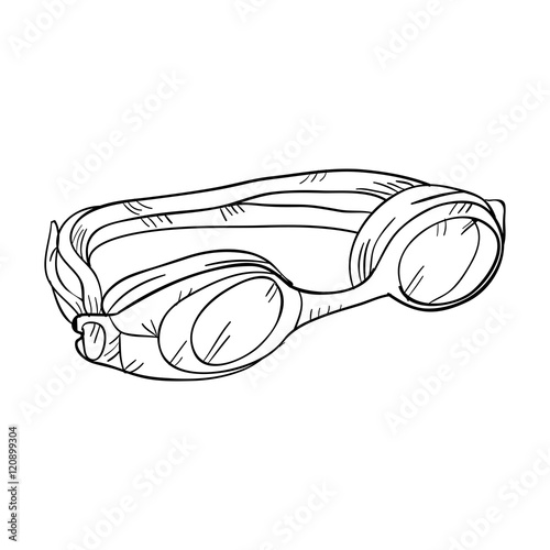 swimming goggles. swimmer sport water equipment. vector illustration