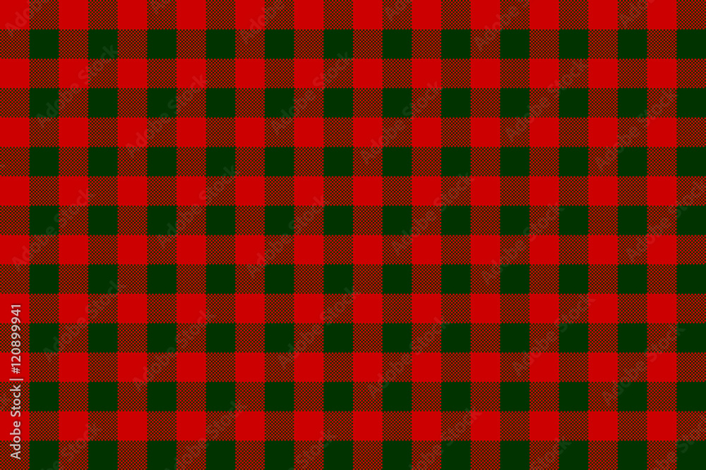 Obraz premium Red green check seamless background