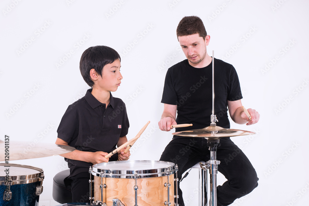 Fototapeta premium Lezioni di batteria musicale