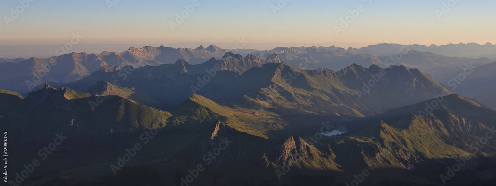 Mountain ranges in Vaud Canton, Swiss Alps