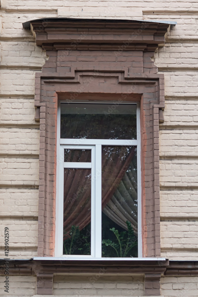 Old window in a classical style. Architecture