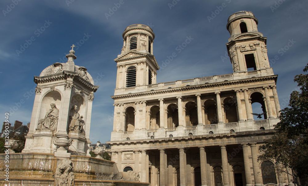 The church of Saint Sulpice, Paris, France.