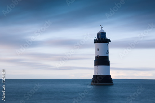 Penmon Lighthouse in the sea, Wales