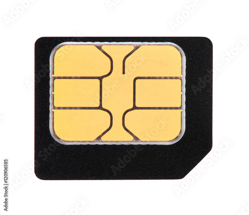 Fototapeta micro sim сard isolated on white background