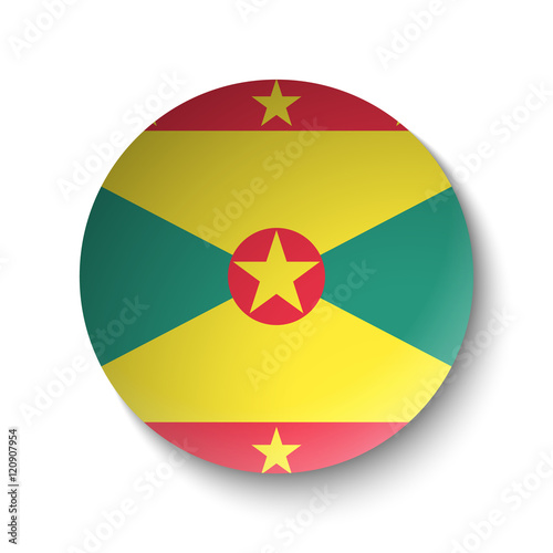 Free Download White paper circle with flag of Grenada. Abstract illustration - GFXLoad