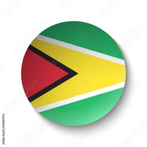 Free Download White paper circle with flag of Guyana. Abstract illustration - GFXLoad