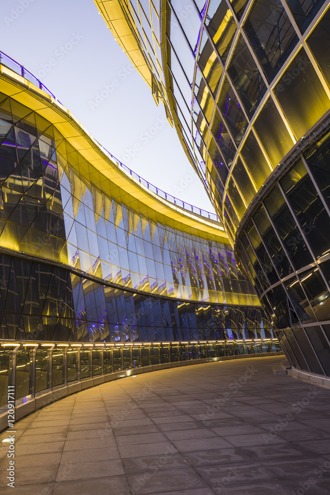 Obraz premium Glass curtain wall construction and channel