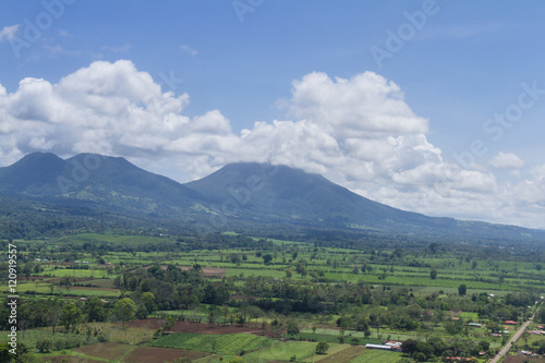 Aerial view of the Volcan Arenal
