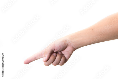 Male hand isolated on white background