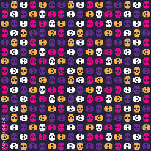 seamless pattern with skull Halloween Background