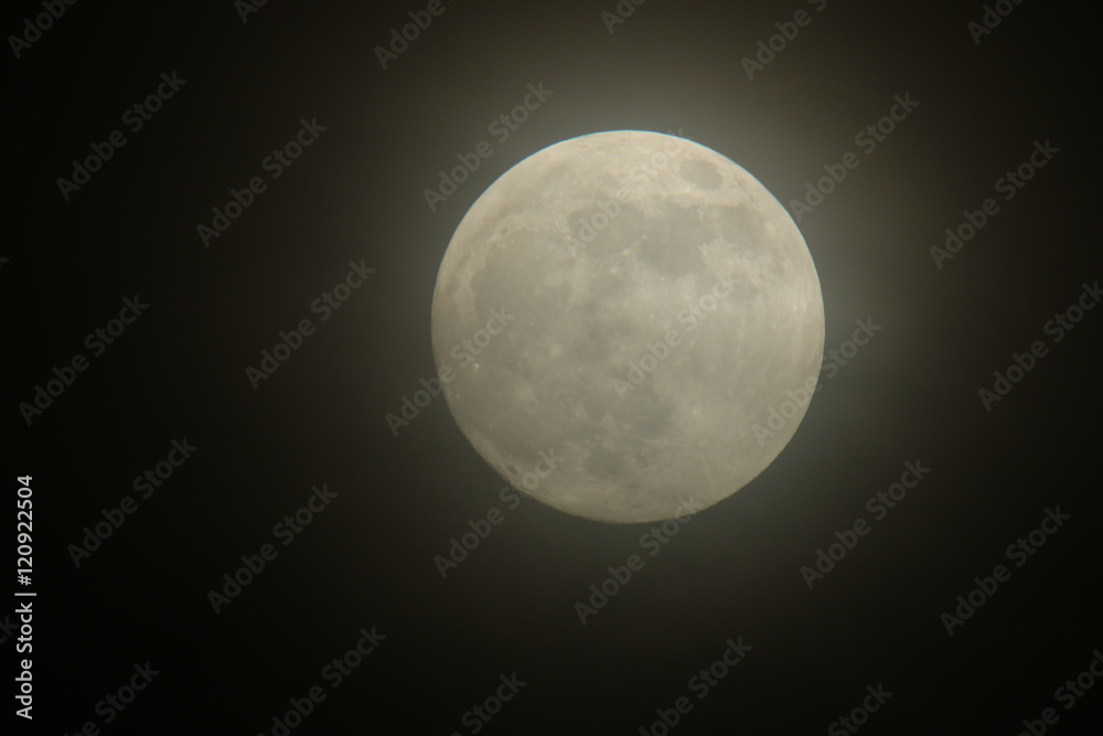 Fototapeta premium Super Moon on night sky.