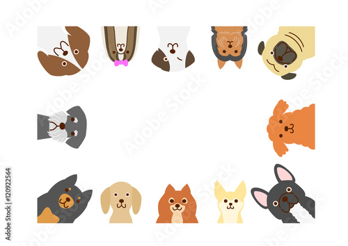 Small dogs rectangle frame