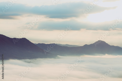 Sea of fog and mountain