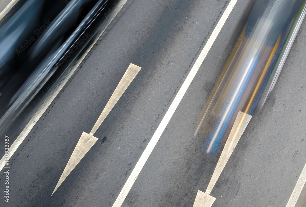 Fototapeta premium Blur car on the road