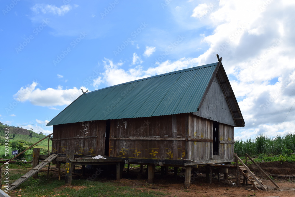 traditional Rong house in ethnic villages in highland Vietnam traditional Rong house in ethnic villages in highland Vietnam