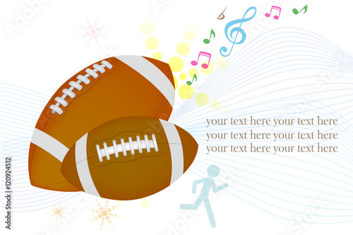Background of American Football and rugby sports. Vector Illustr
