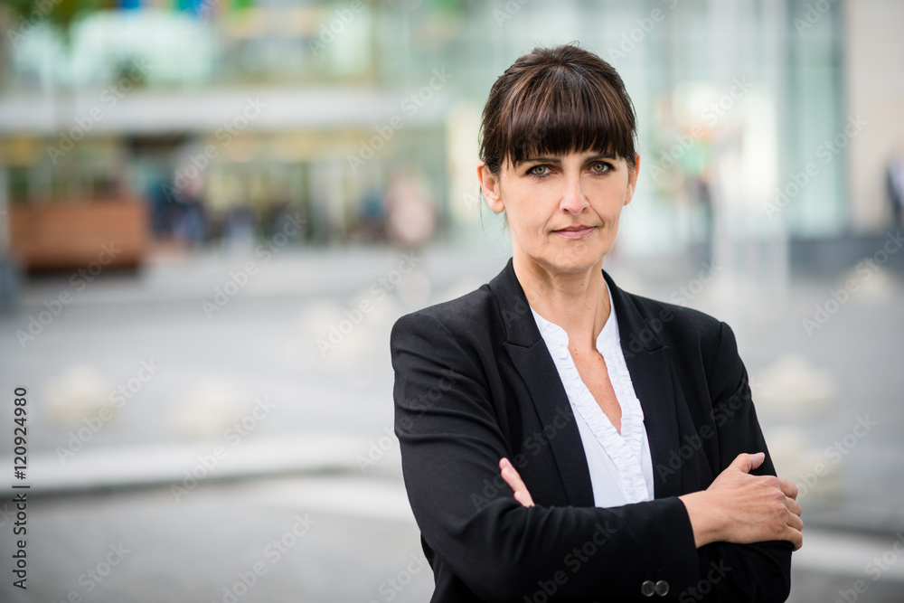 Senior business street woman portrait Senior business street woman portrait