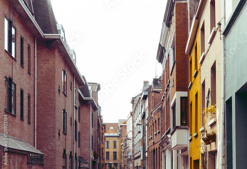 Beautiful street view of Old town in Antwerp, Belgium