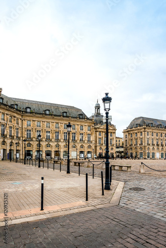 Street view of old town in bordeaux city, France Europe