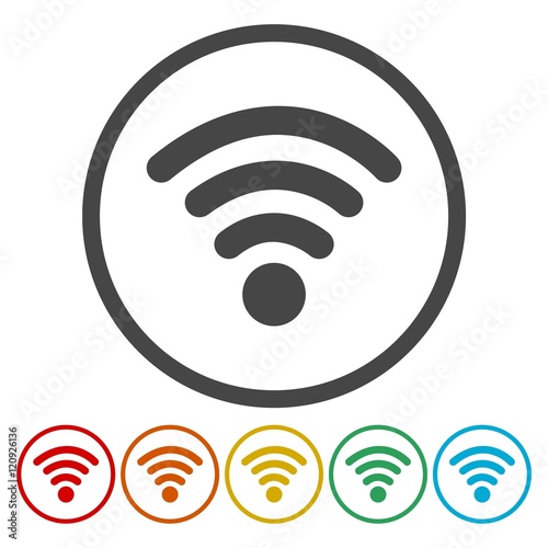 Wifi sign. Wi-fi symbol. Wireless Network icon.