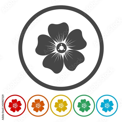 Flower icon set