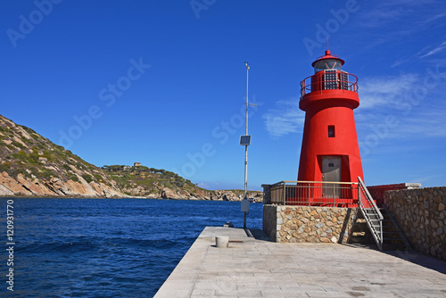 Lighthouse in Giglio Island, Tuscany, Italy.