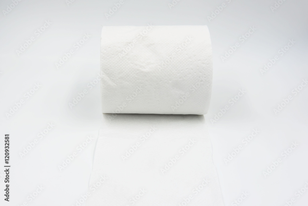 view tissue roll white paper on white background view tissue roll white paper on white background