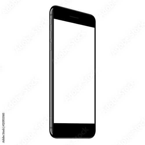 vector, mock up phone white screen perspective view