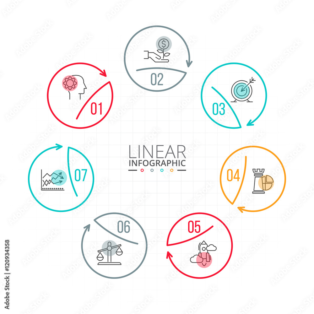 Thin line flat element for infographic. Thin line flat element for infographic.
