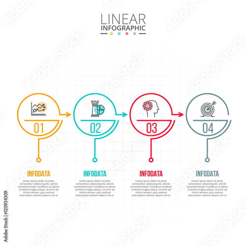 Abstract infographics number options template.