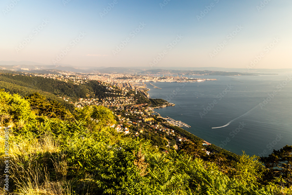 evening in the gulf of trieste